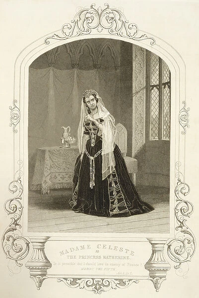 Madame Celeste as the Princess Katherine, Act V Scene 2 of Henry V