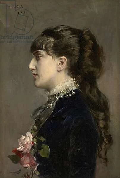 Madame Celine Leclanche, 1881 (oil on canvas)