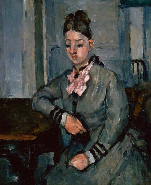 Madame Cezanne Leaning on a Table, c. 1873 (oil on canvas)