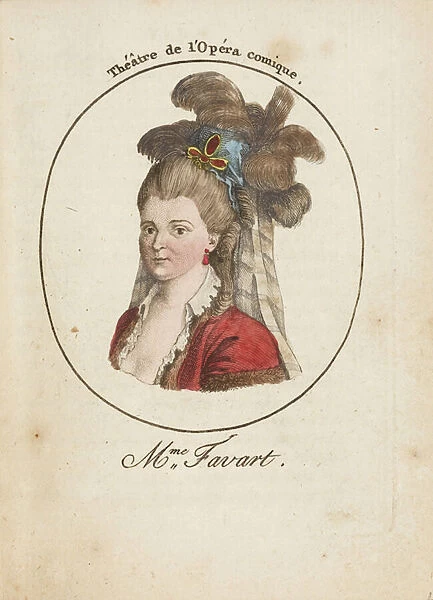 Madame Justine Favart (1727-1772) par Anonymous, Late 18th cent