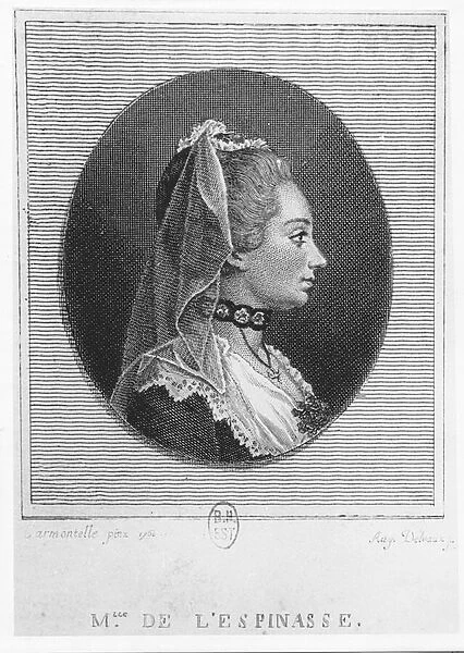 Madame de L Espinasse, 1750 (engraving)