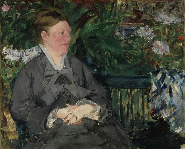 Madame Manet in the Conservatory, 1879 (oil on canvas)