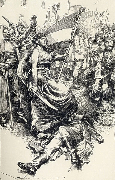 Madame Therese Defarge, from A Tale of Two Cities by Charles Dickens (engraving)