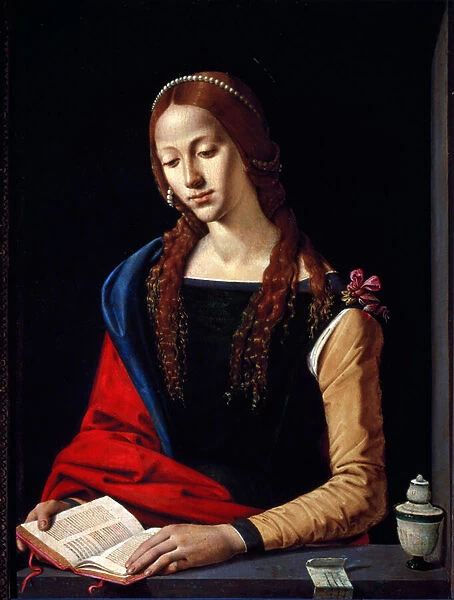 Madeleine Painting by Piero di Cosimo (1461  /  2-1521) 1485-1490 Dim