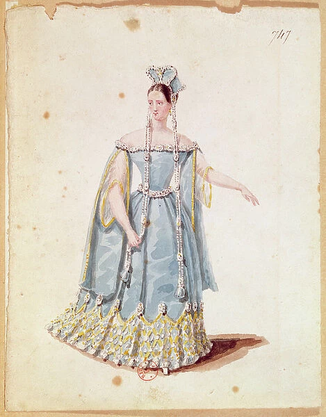 Mademoiselle Georges in Isabeau de Baviere (w  /  c on paper)