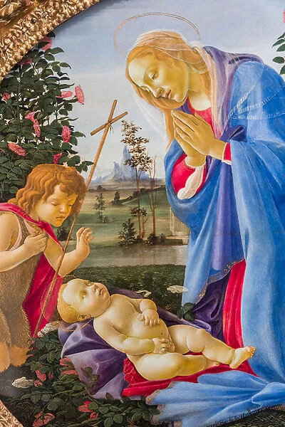 Madonna adoring the Infant Jesus with young St John, c. 1483-87