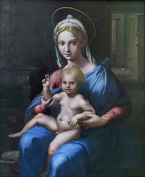 Madonna with Child, 16th century (oil on panel)