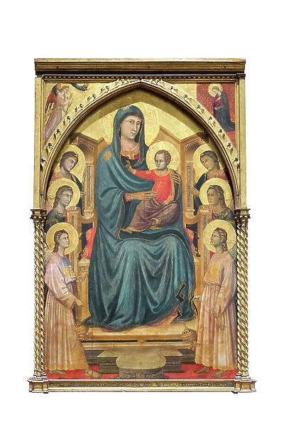 Madonna and Child enthroned with six angels, 1320 circa, (tempera on wood)