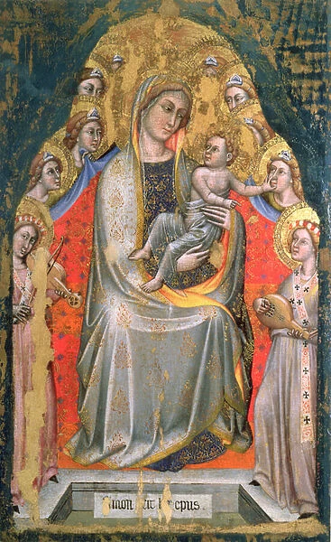 Madonna and Child Enthroned with Angels (panel)