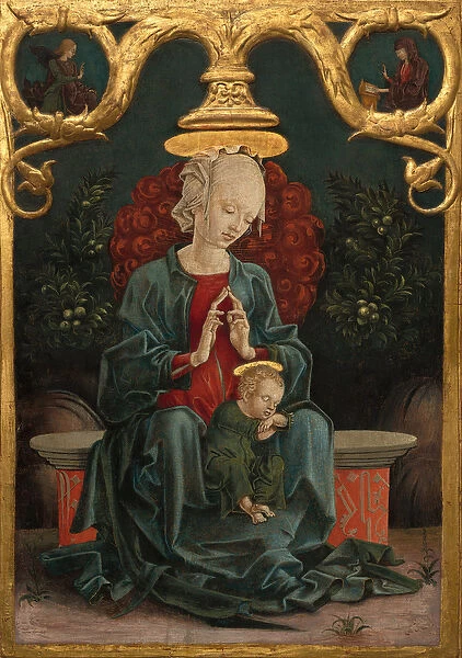 Madonna and Child in a Garden, c. 1460-70 (tempera and oil on panel)