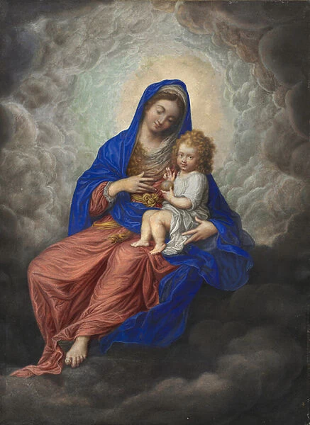 Madonna and Child in Glory c. 1605-17 (gouache & w  /  c on vellum)
