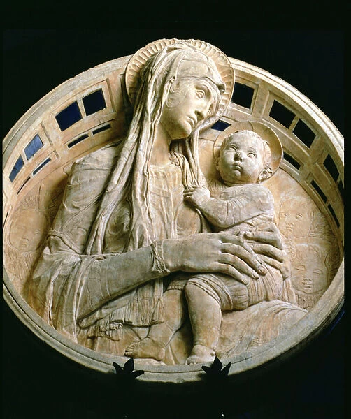 Madonna and Child (Madonna del Perdono) (marble)