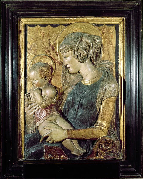 Madonna and Child (polychrome marble)