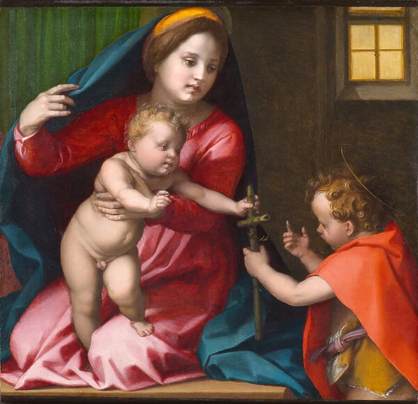 Madonna and Child with Saint John the Baptist, circa 1528 (oil on panel)