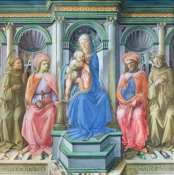 Madonna and Child with saints, 1440-45 circa, (tempera on wood)