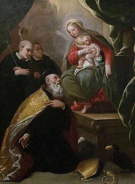 Madonna and Child with saints, 1679 circa, Luca Giordano (oil on canvas)