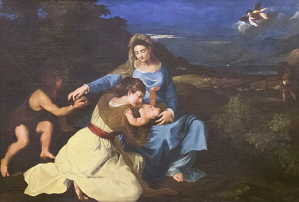 Madonna and Child with Saints, c. 1625, after Titian (oil on canvas)