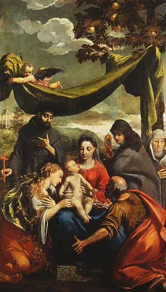 The Madonna and Child with Saints Mary Magdelen, Peter, Clare and Francis