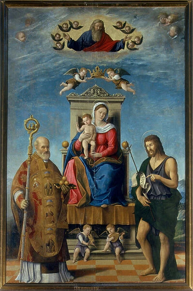 Madonna and Child with Saints Nicholas and John the Baptist