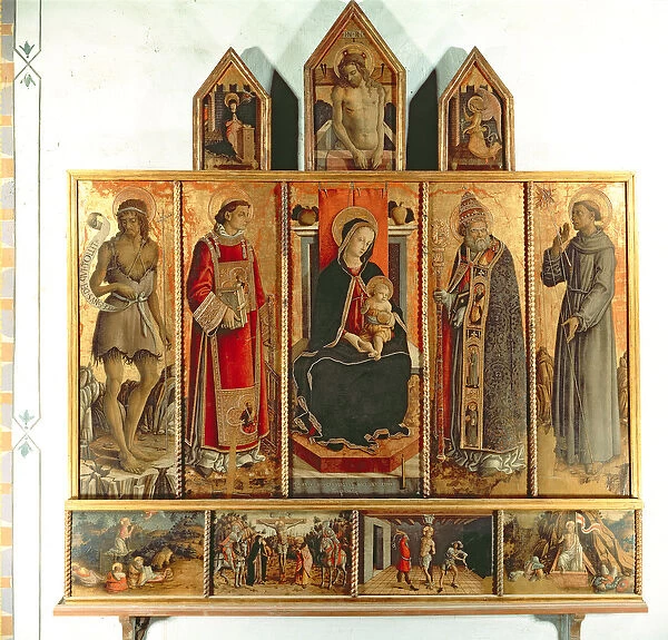 Madonna and Child with saints, polyptych, 1468 (tempera on panel)