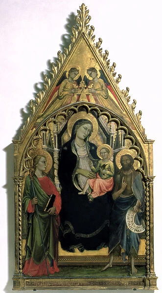 Madonna and Child with St. Philip and St. John the Baptist (tempera on panel)