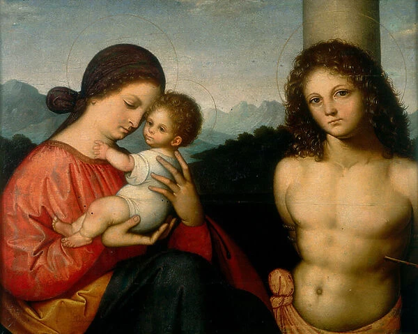 Madonna with Child and St. Sebastian