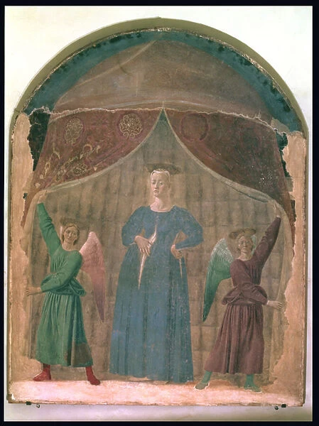 The Madonna del Parto, c. 1460 (fresco) (pre-restoration) (see also 169194)