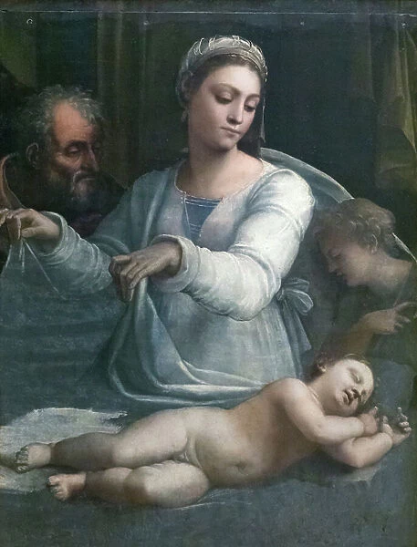 Madonna del velo, 1540-50 circa, Sebastiano del Piombo (oil on board)