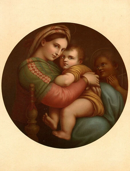 Madonna della Sedia (colour litho)