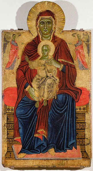 Madonna Enthroned (oil on canvas on panel)