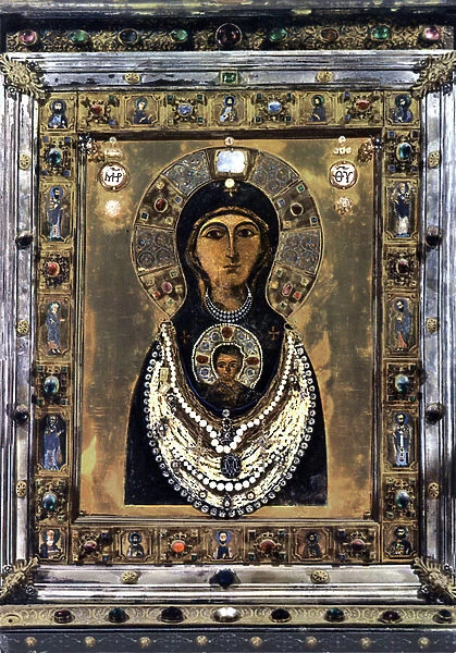 The Madonna Nicopela, 10th century (enamel)