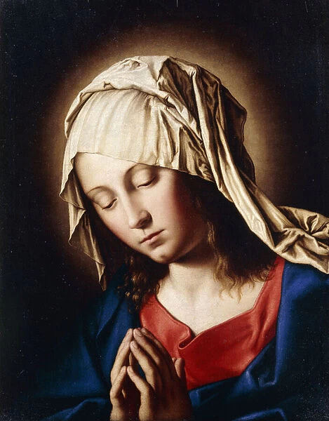 The Madonna in Prayer, (oil on canvas)