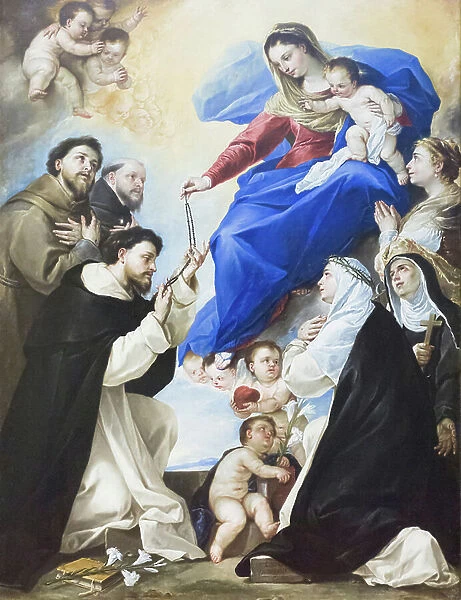 Madonna of the Rosary, 1657, Luca Giordano (oil on canvas)