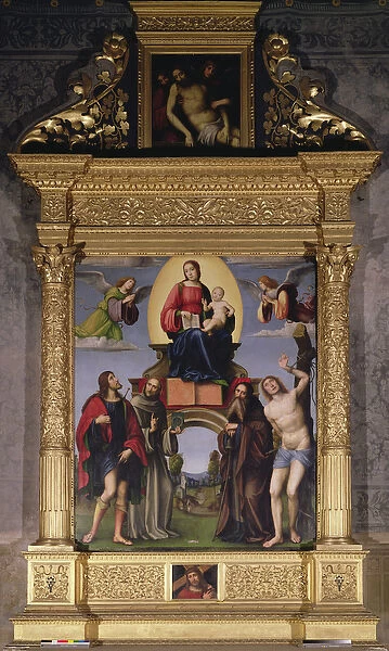 Madonna and Saints, altarpiece, late 15th century