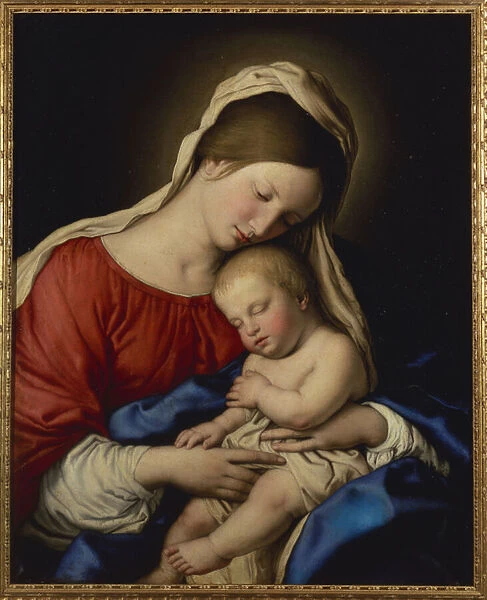 The Madonna with Sleeping Christ Child (oil on canvas)