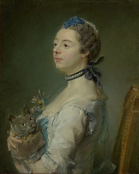 Magdaleine Pinceloup de la Grange, nee de Parseval, 1747 (oil on canvas)
