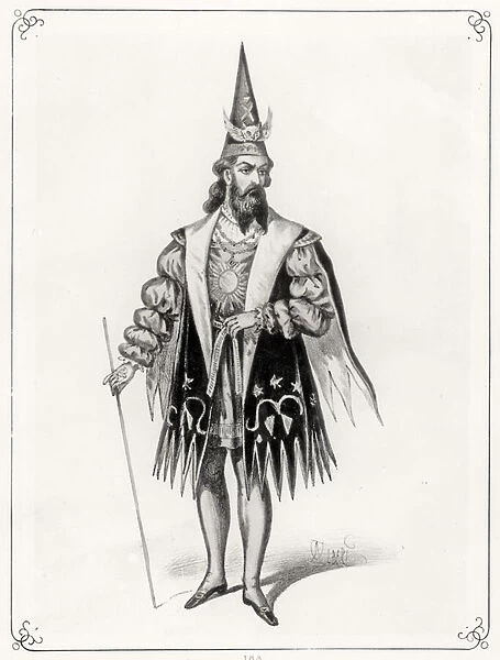A Magician, printed by Fernique (litho) (b  /  w photo)