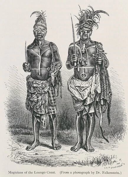 Magicians of the Loango Coast, engraved from a photograph by Dr