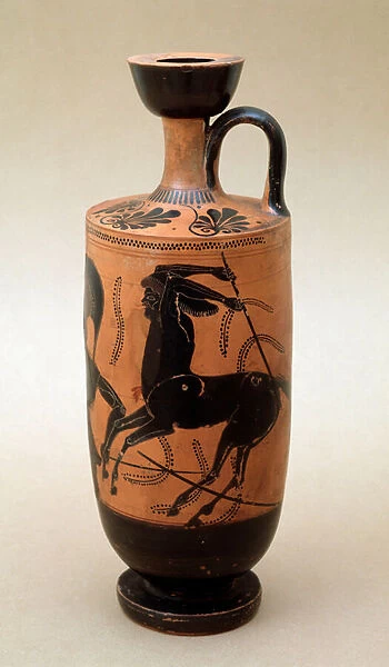 Magna Graecia: lekythos representing Caeneus and centaurs, 520-510 BC