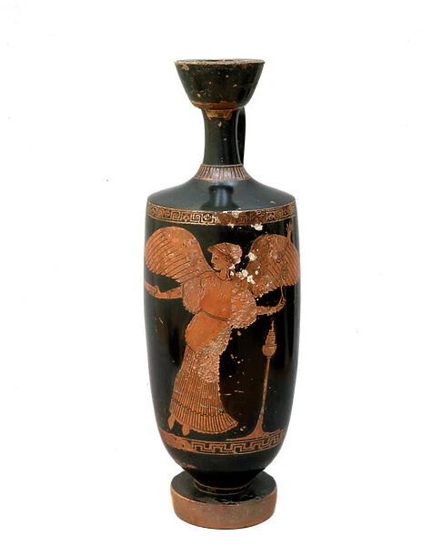 Magna Graecia: Terracotta lekythos representing Nike, , 480-460 BC