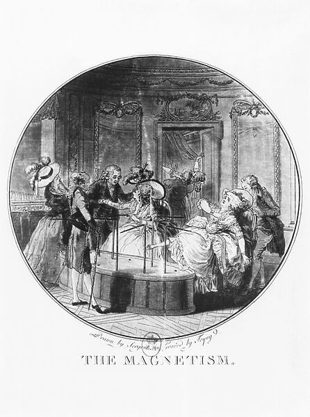 The magnetism, 1785 (engraving) (b  /  w photo)
