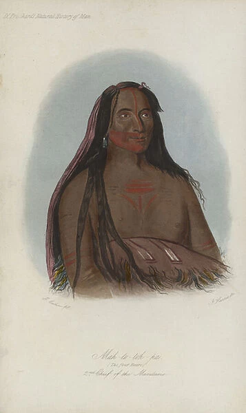 Mah-to-toh-pa, The Four Bears, 2nd Chief Of The Mandans (aquatint)