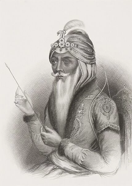 Maharaja Ranjit Singh, from Gallery of Historical Portraits, published c
