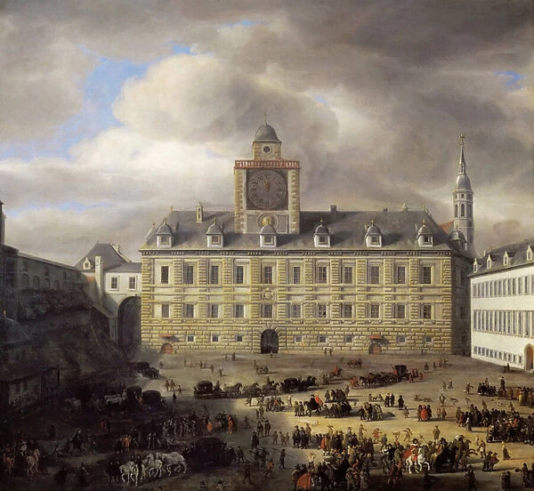 Main square inside the Imperial castle in Vienna - Samuel Dirksz van Hoogstraten