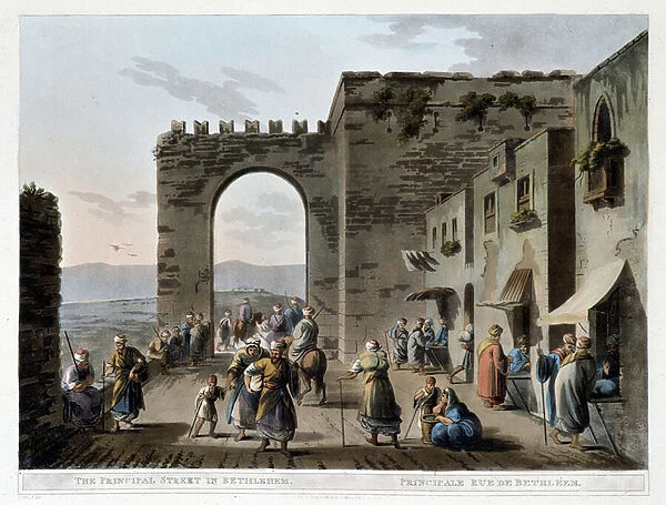 Main Street of Bethlehem - in 'Views of Egypt'by Louis Bowyer, 1802
