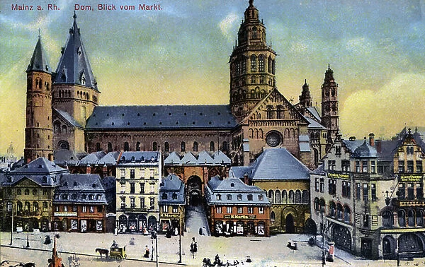 Mainz, Germany - St. Martin's Cathedral end of 19th / 20th century (postcard)