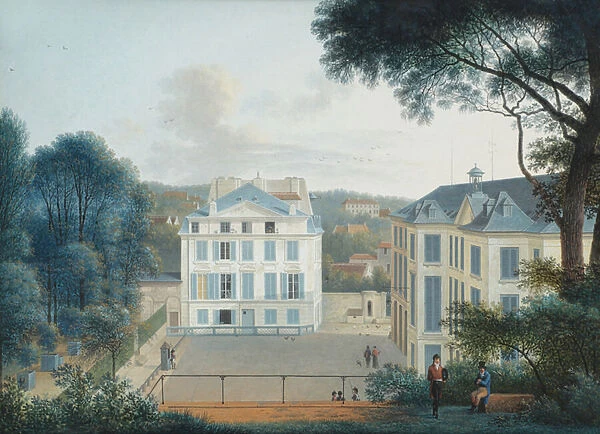 Maison de Buffon in the Jardin des Plantes, Paris (gouache on paper)