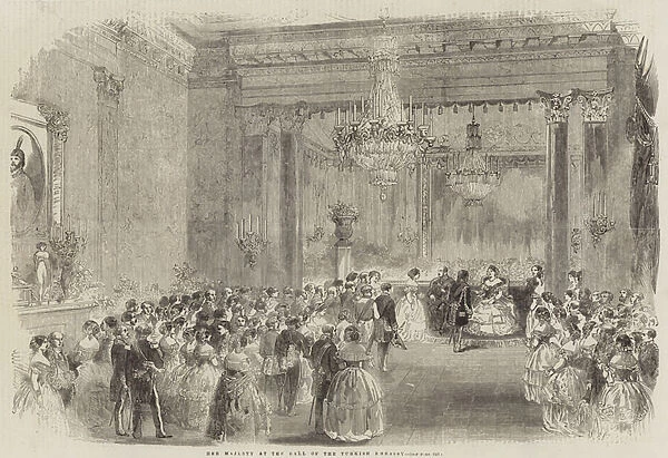 Her Majesty at the Ball of the Turkish Embassy (engraving)