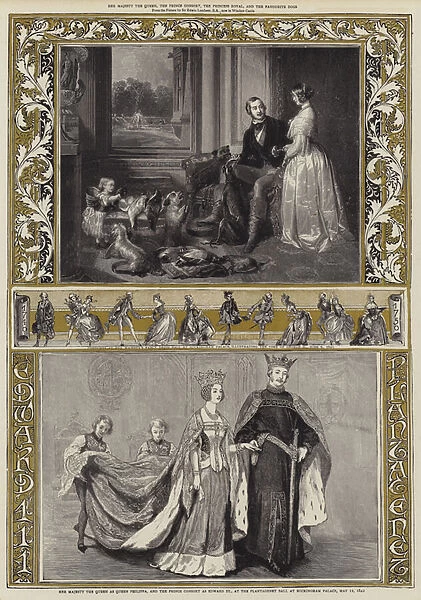 Her Majesty the Queen and the Prince Consort (colour litho)