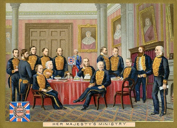 Her Majestys Ministry, a promotional card for Huntley & Palmers Biscuits, c